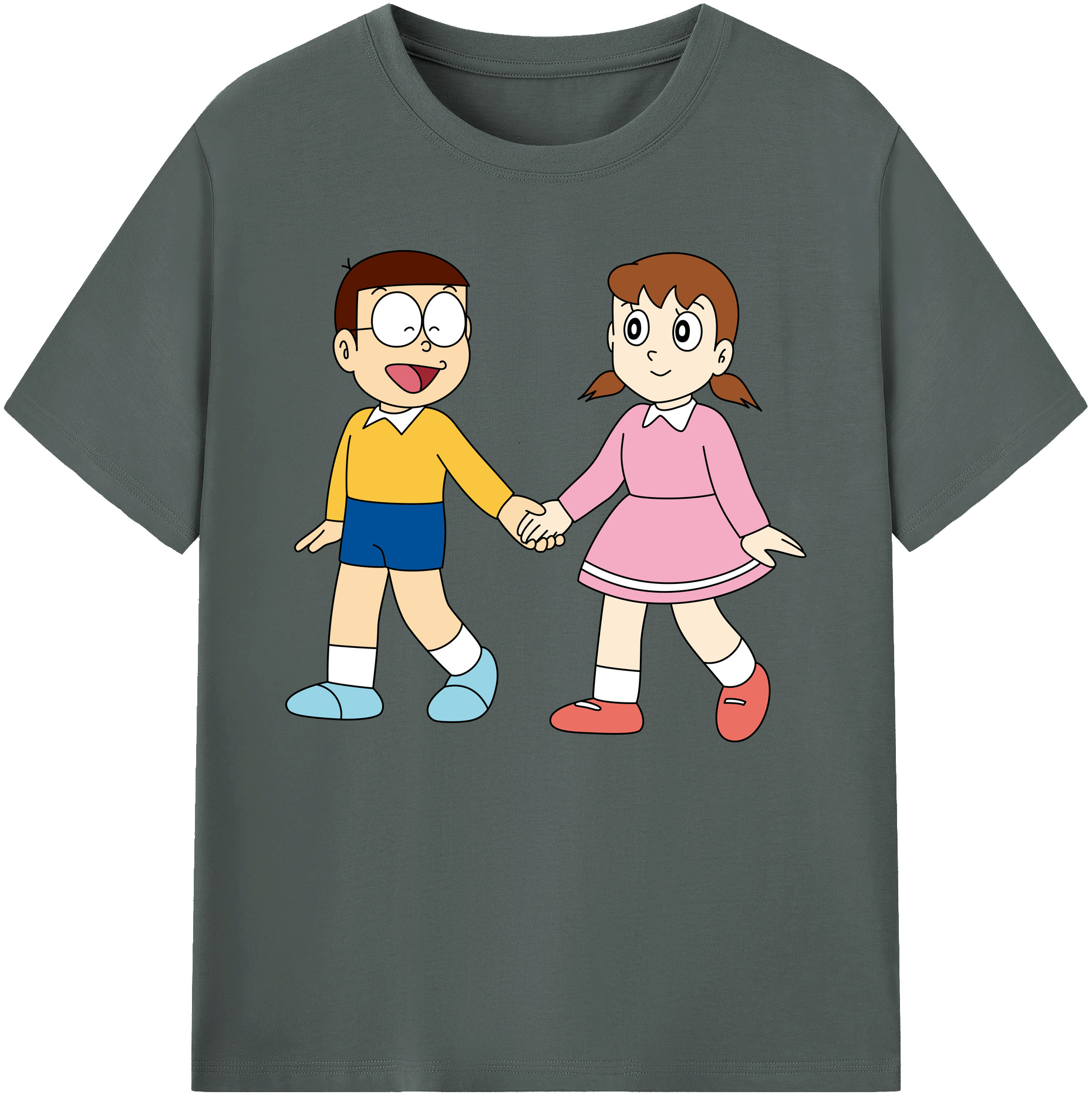 （画像用） ドラえもん 野比 のび太 Doraemon Nobita Nobi 綿100％ メンズ半袖Tシャツ｜肌触りやわらか＆通気性